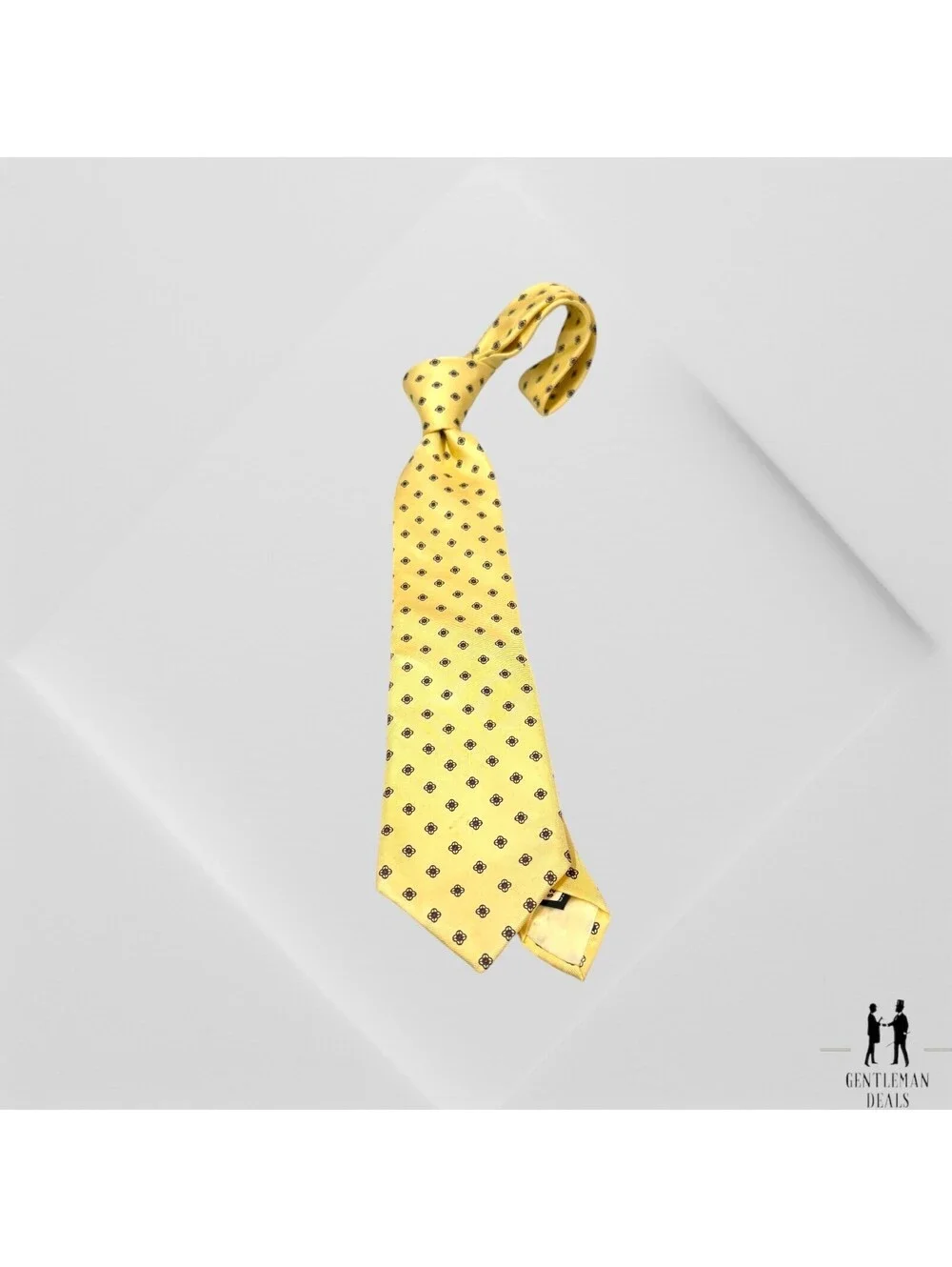 Bert Pulitzer Men's Neck Tie Yellow  Geometric Business USA Classic 55” X 3”